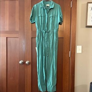 Universal Thread Green Button-Up Jumpsuit